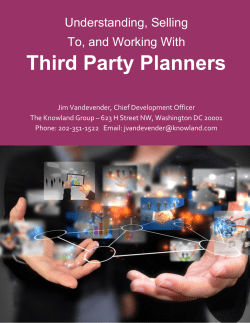 Understanding, Selling To, and Working With 3rd Party Planners