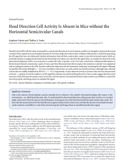 Head Direction Cell Activity Is Absent in Mice without the Horizontal