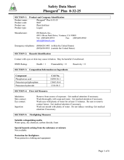 Safety Data Sheet Phosgard Plus 0-32-25