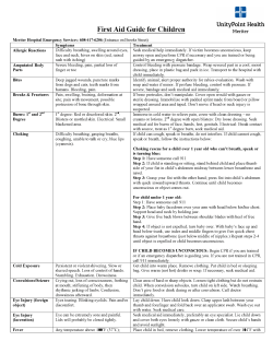 First Aid for Children