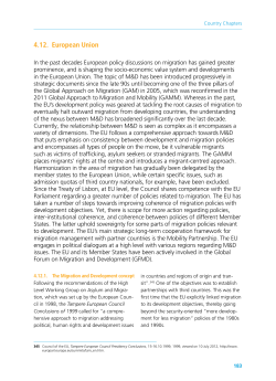 Migration Development European Country Chapter European Union