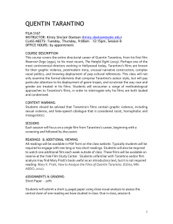 quentin tarantino - Yale Summer Session