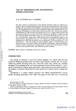 Use of Theophylline to Enhance Sperm Function