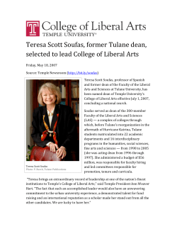 Teresa Scott Soufas, former Tulane dean, selected to lead College