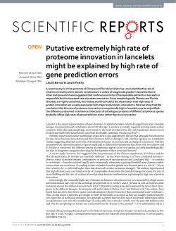 Putative extremely high rate of proteome innovation in lancelets