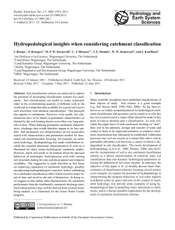 Hydropedological insights when considering catchment classification
