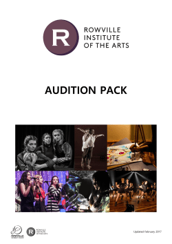 RIA Audition Pack