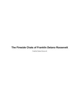 The Fireside Chats of Franklin Delano Roosevelt