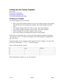 Cutting Up and Taping Together - University of Washington math