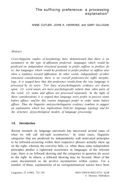 The suffixing preference