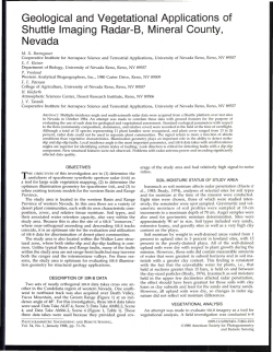 Geological and Vegetational Applications of Shuttle Imaging
