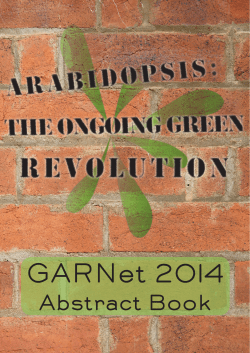 ArAbidopsis: GARNet 2014