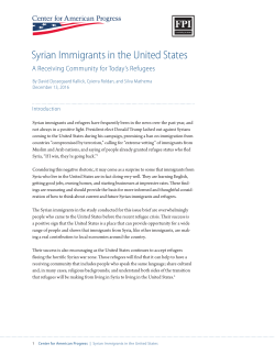Syrian Immigrants in the United States
