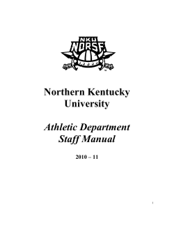 Northern Kentucky University Athletic Department Staff Manual