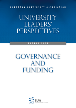 University Leaders` Perspectives: Governance and Funding