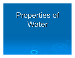 Properties of Water - Oregon State University