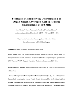 Stochastic Method for the Determination of Organ-Specific