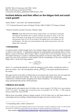 Inclined defects and their effect on the fatigue limit and small crack