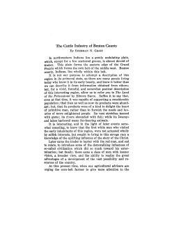 The Cattle Industry of Benton County