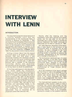 Interview With Lenin