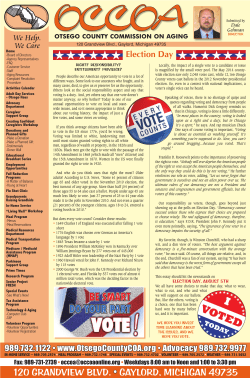 Election Day - Otsego County Commission on Aging