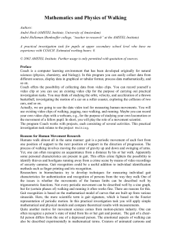 Mathematics and Physics of Walking