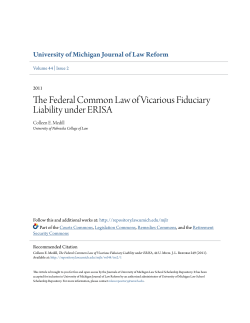 The Federal Common Law of Vicarious Fiduciary Liability under