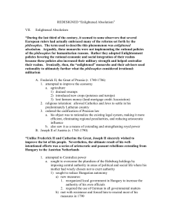 REDESIGNED The Enlightened Monarchs (Handout)