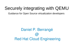 Securely integrating with QEMU