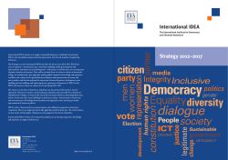 International IDEA Strategy 2012&ndash;2017