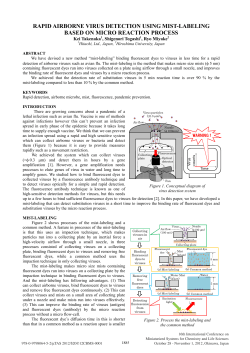 RAPID AIRBORNE VIRUS DETECTION USING MIST