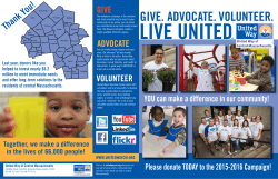 give. advocate. volunteer. - United Way of Central Massachusetts