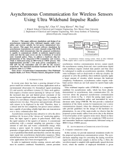 Asynchronous Communication for Wireless Sensors Using Ultra