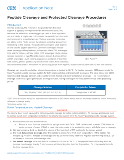 Application Note Peptide Cleavage and Protected Cleavage