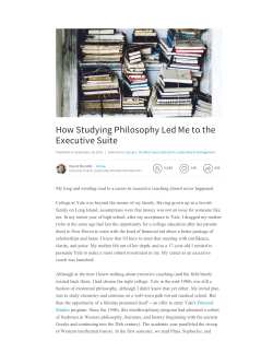 How Studying Philosophy Led Me to the Executive Suite