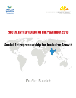 Profile Booklet - Jubilant Bhartia Foundation