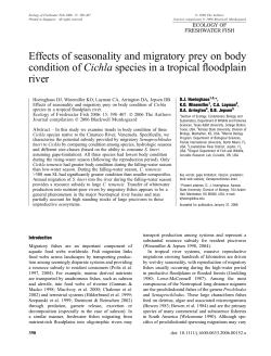 Effects of seasonality and migratory prey on body