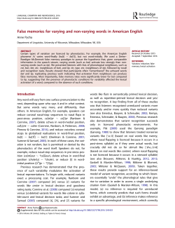 False memories for varying and non