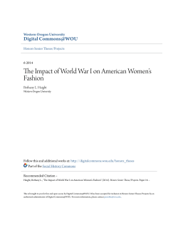 PDF-A The Impact of World War I on American Women_s Fashion