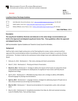 REVISED Background Description The Long Branch Guidelines
