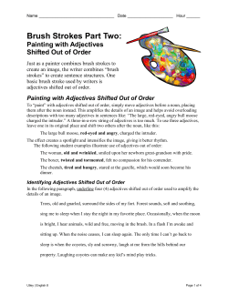 Painting with Adjectives
