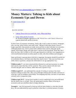 Talking to Children about Economic Ups and Downs