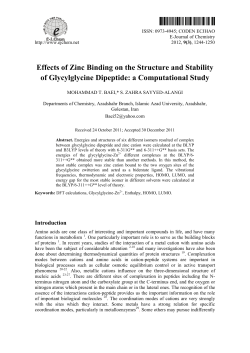 Effects of Zinc Binding on the Structure and Stability of