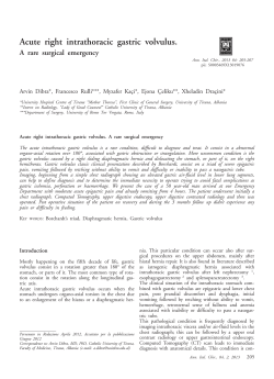 Acute right intrathoracic gastric volvulus. A rare surgical