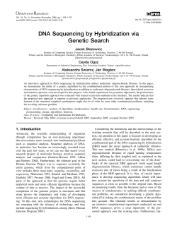 DNA Sequencing by Hybridization via Genetic Search