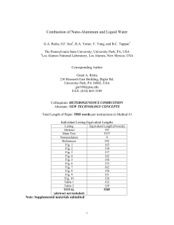 Combustion of Nano-Aluminum and Liquid Water