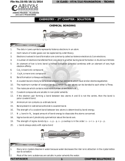 CHEMISTRY - 2ND CHAPTER