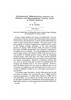 Cytochemical Differentiation between the Pentose and