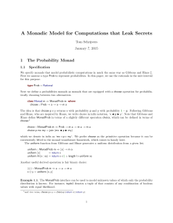 A Monadic Model for Computations that Leak Secrets