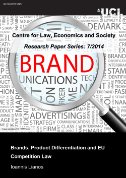 Brands, Product Differentiation and EU Competition Law